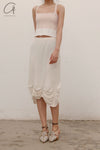 SWAYING/KNIT Pleated Skirt SW22SSB06 White